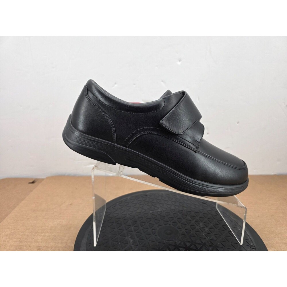 Anodyne No 28 Casual Oxford Black Leather Single Strap Comfort Men's Shoe SZ 10W
